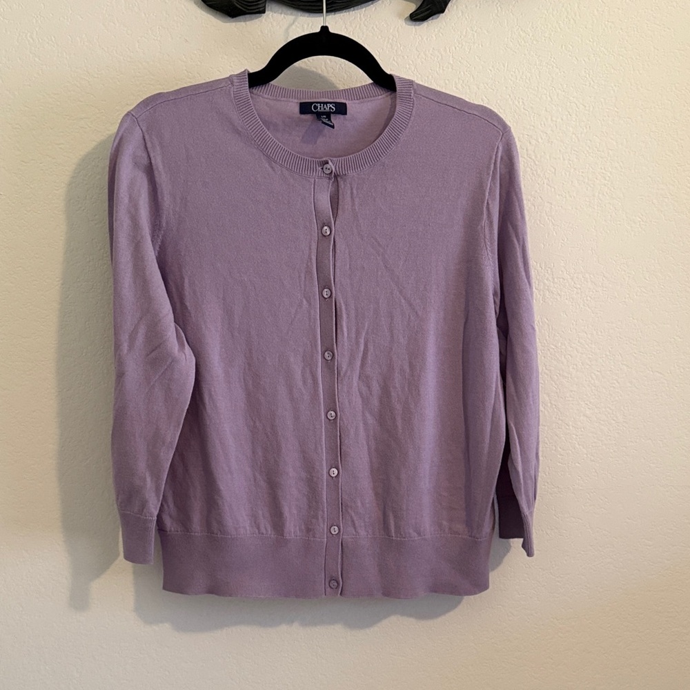 Chaps Women's Lavender Cardigan